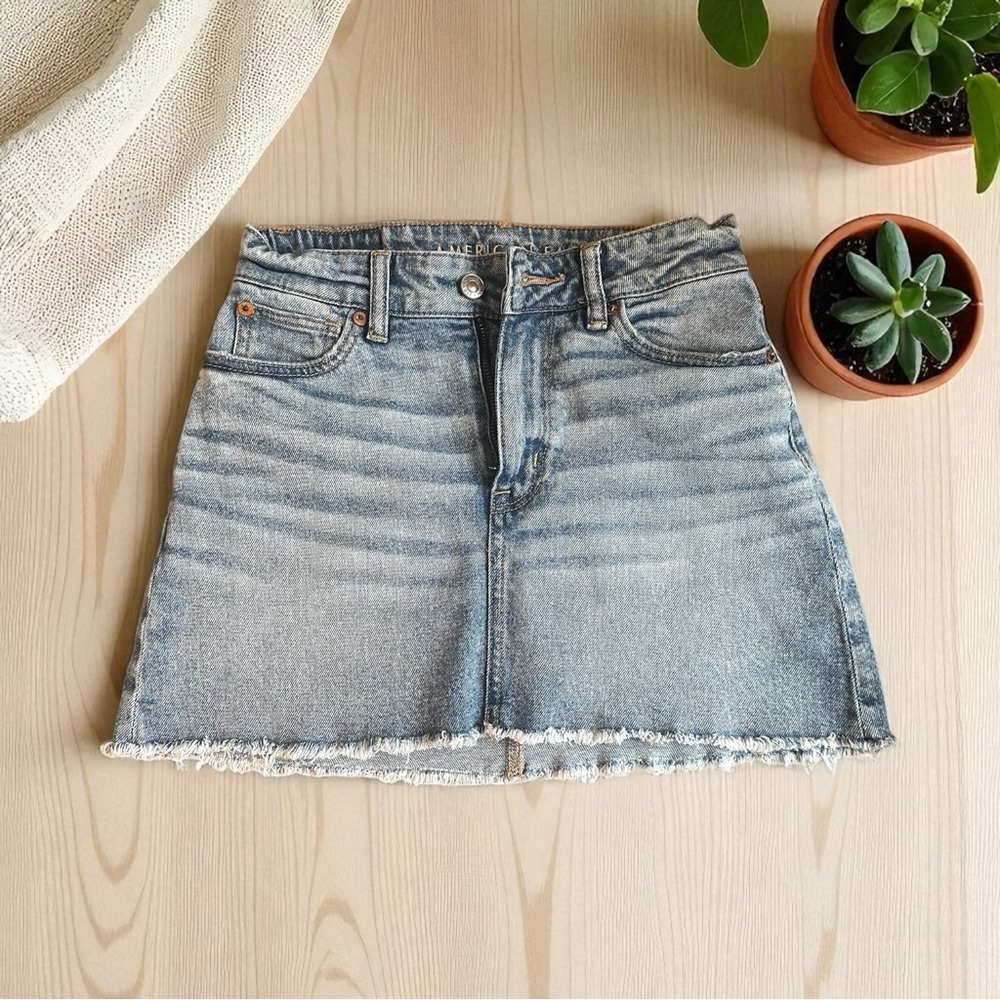 American Eagle Outfitters Light Blue Denim Skirt
